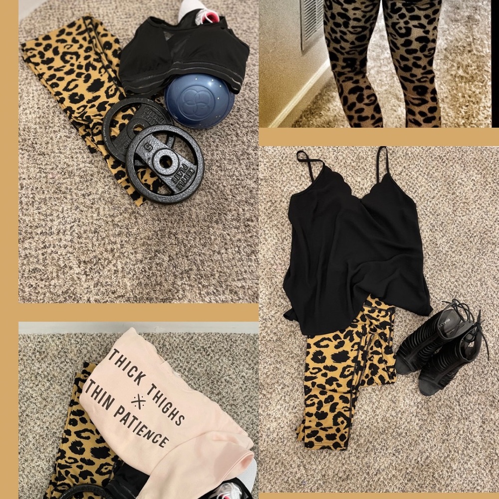 Cheetah print leggings